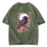 Tokyosol Goth Raven Moon Washed T Shirt