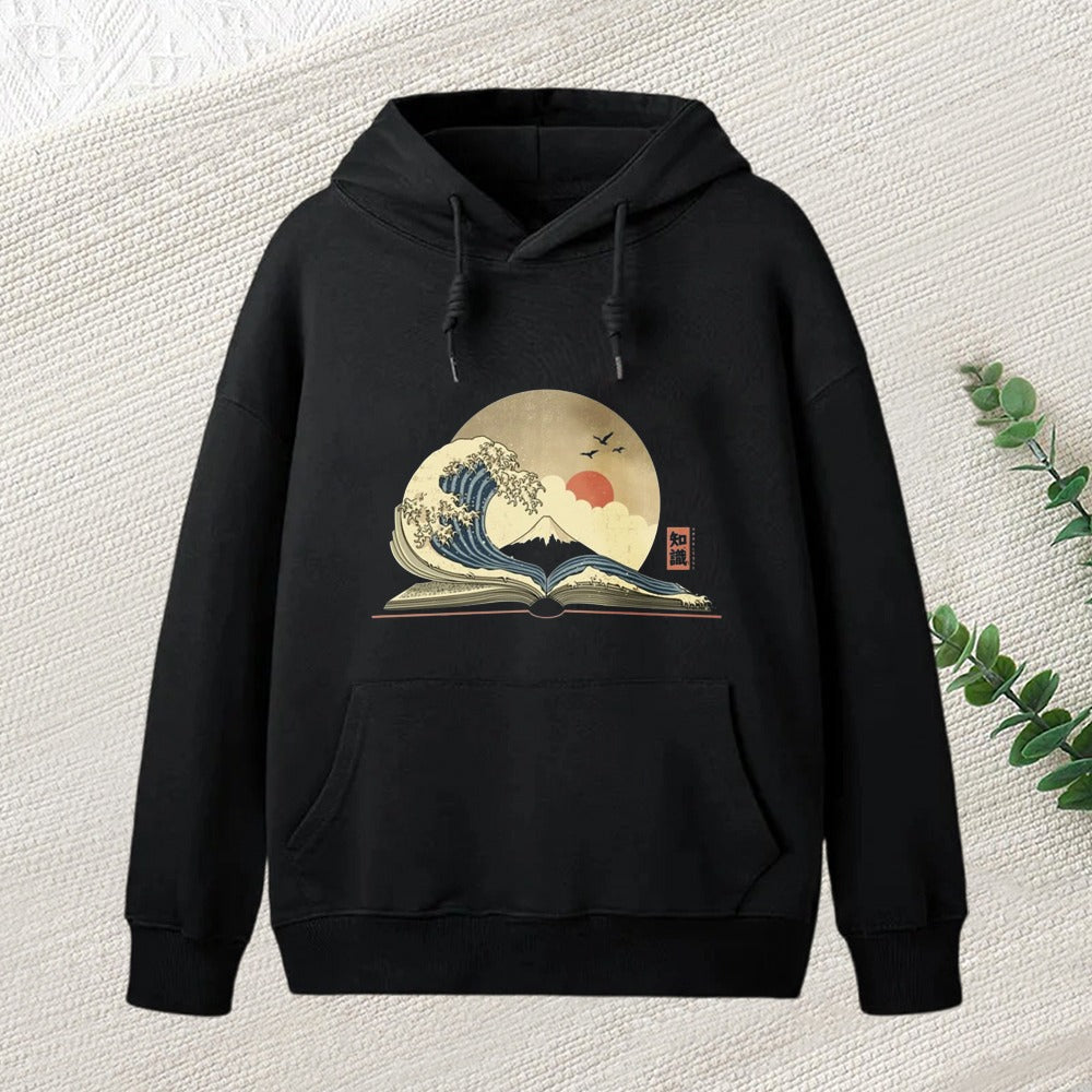 The Great Wave Of Knowledge Inkestyle Hoodie