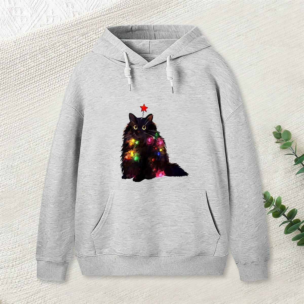 Christmas Lights Cat Inkestyle Hoodie