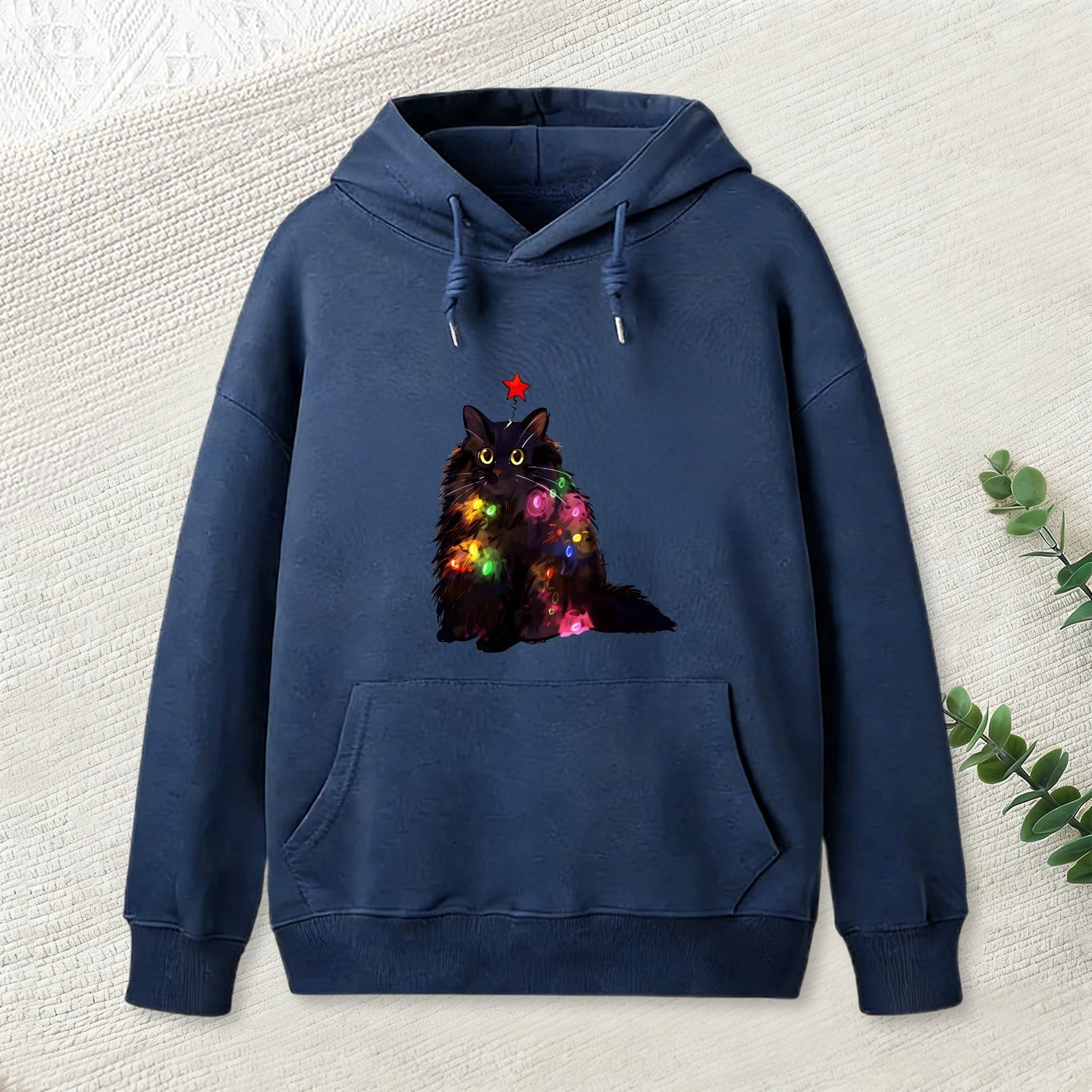 Christmas Lights Cat Inkestyle Hoodie