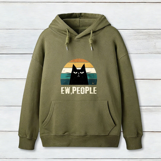 Ew People Funny Cat Inkestyle Hoodie