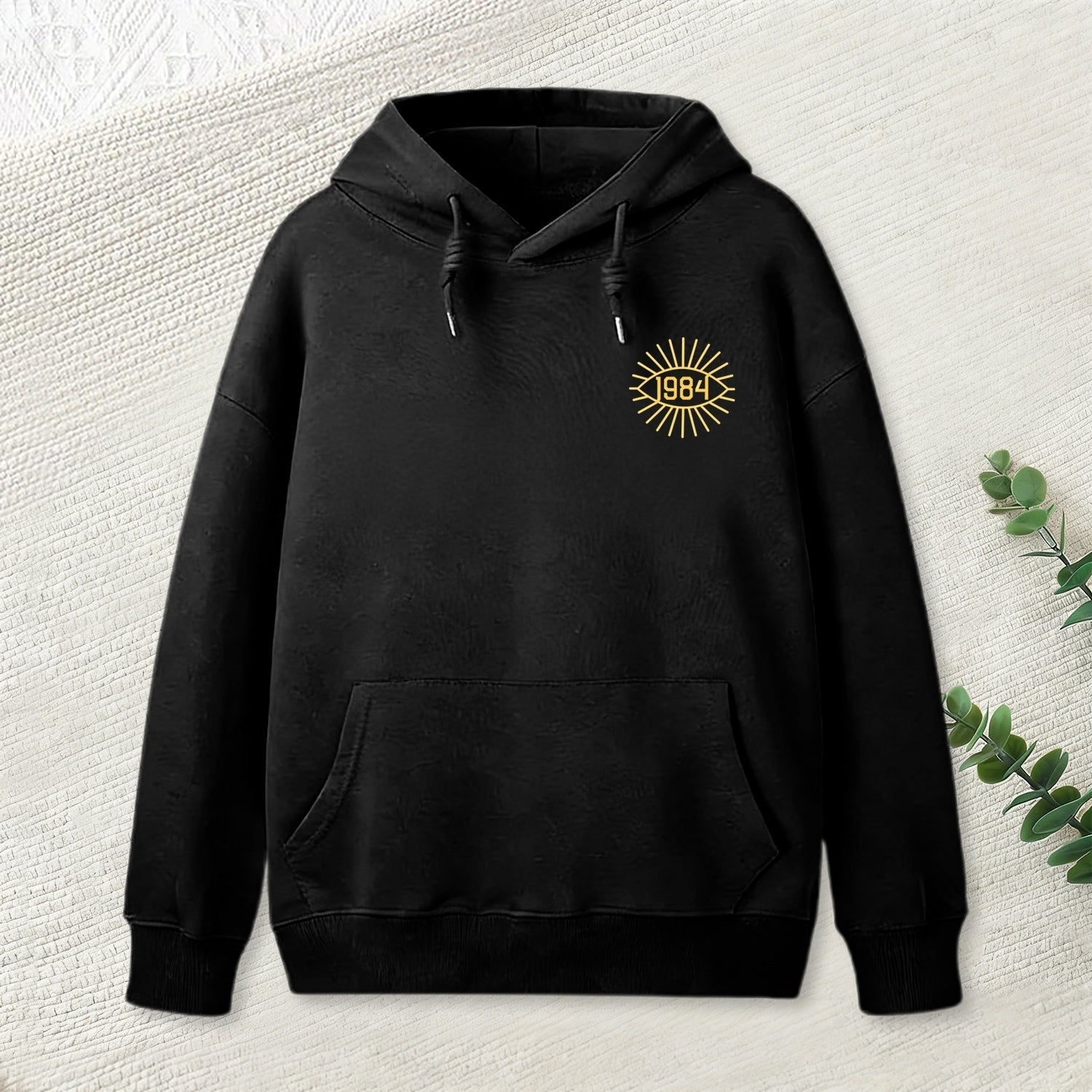 1984 Orwell Front and Back Printed Geek Hoodie