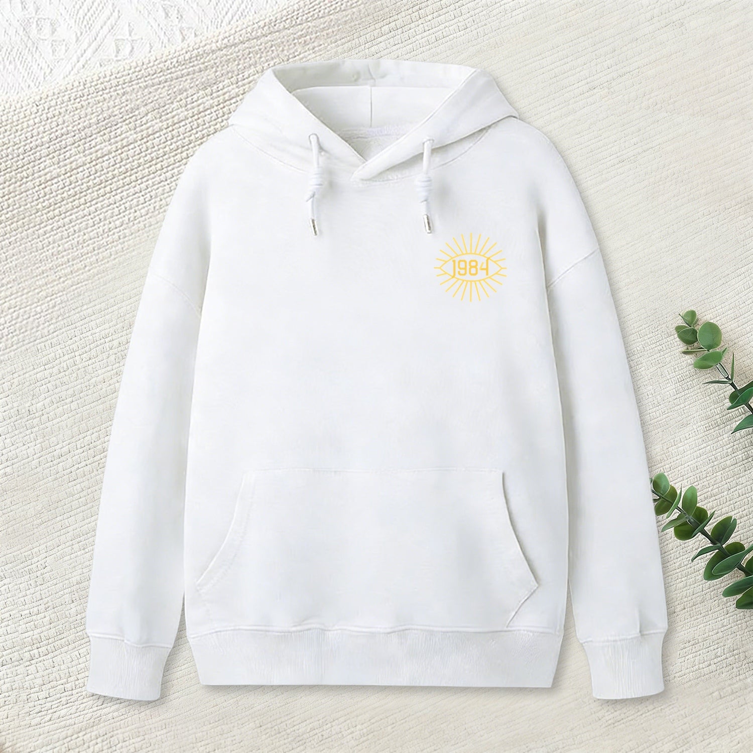 1984 Orwell Front and Back Printed Geek Hoodie