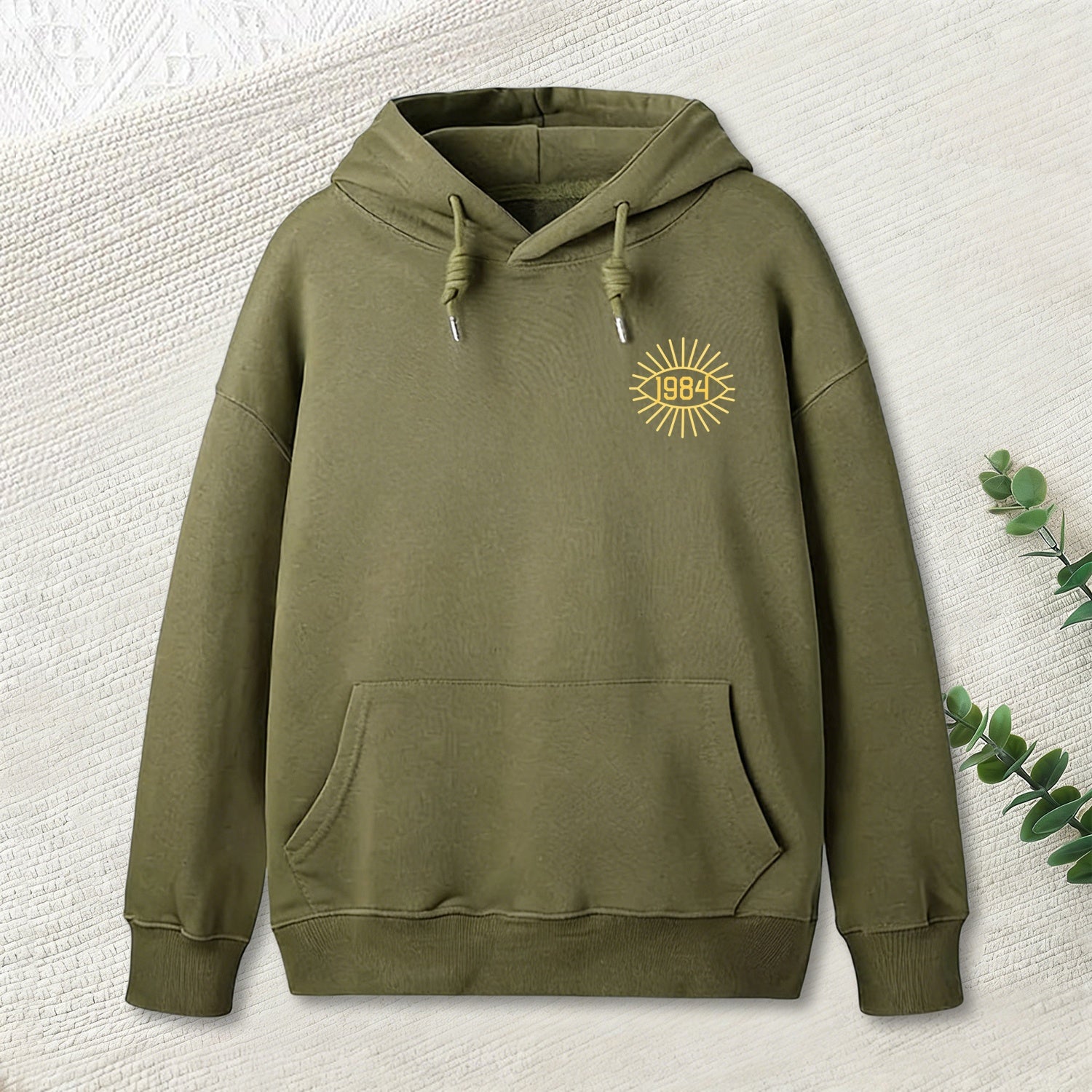 1984 Orwell Front and Back Printed Geek Hoodie