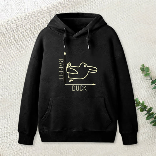 Rabbit or Duck Funny Geek Hoodie