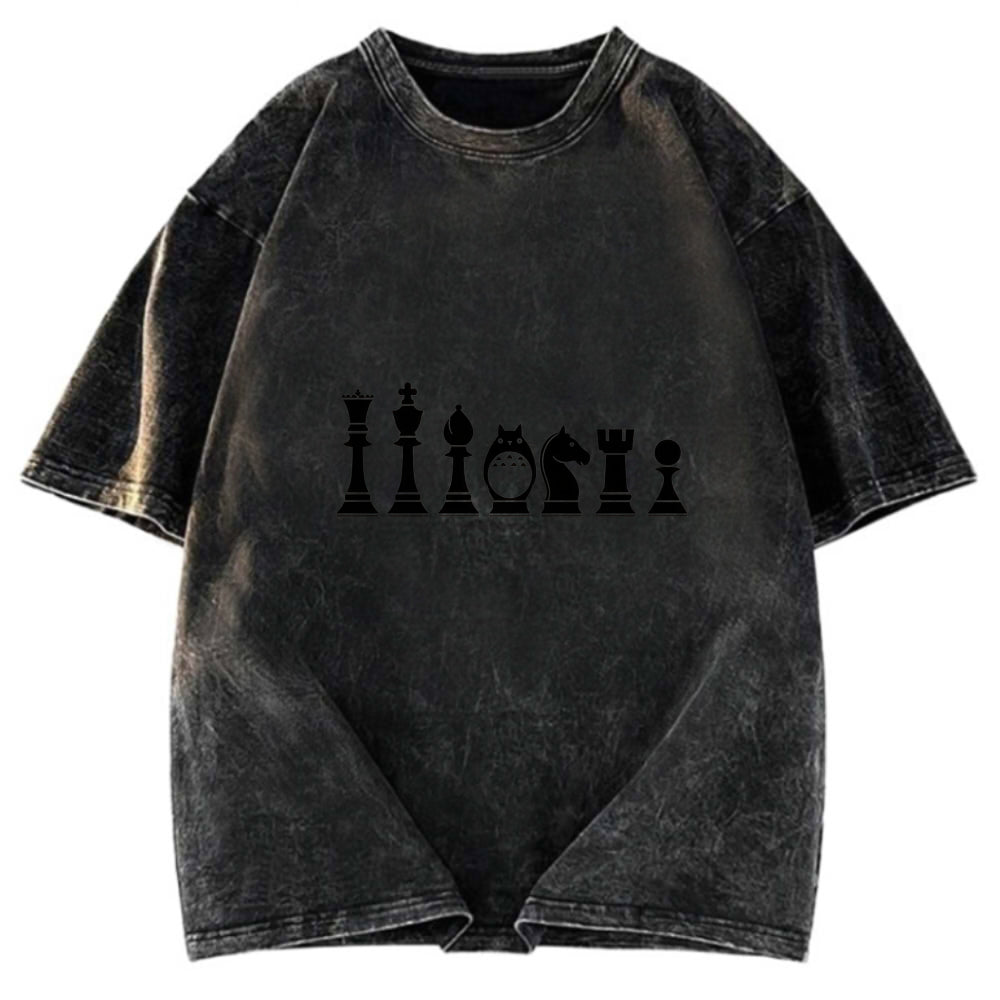 Tokyosol Funny Chess Washed T-Shirt