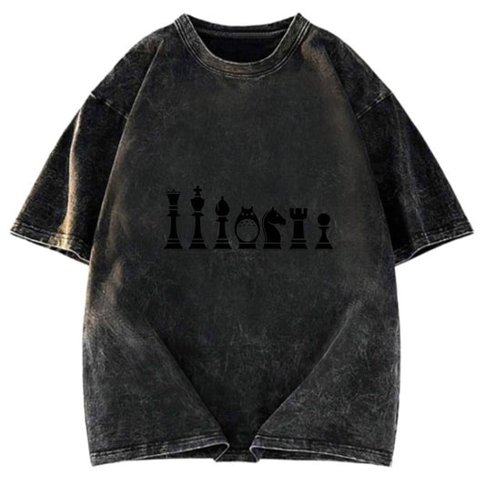 Tokyosol Funny Chess Washed T-Shirt