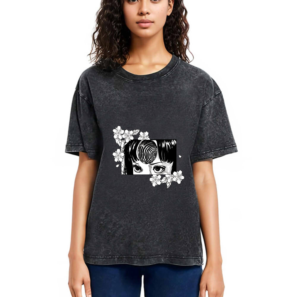 Tokyosol Tomie and Flowers Washed T-Shirt