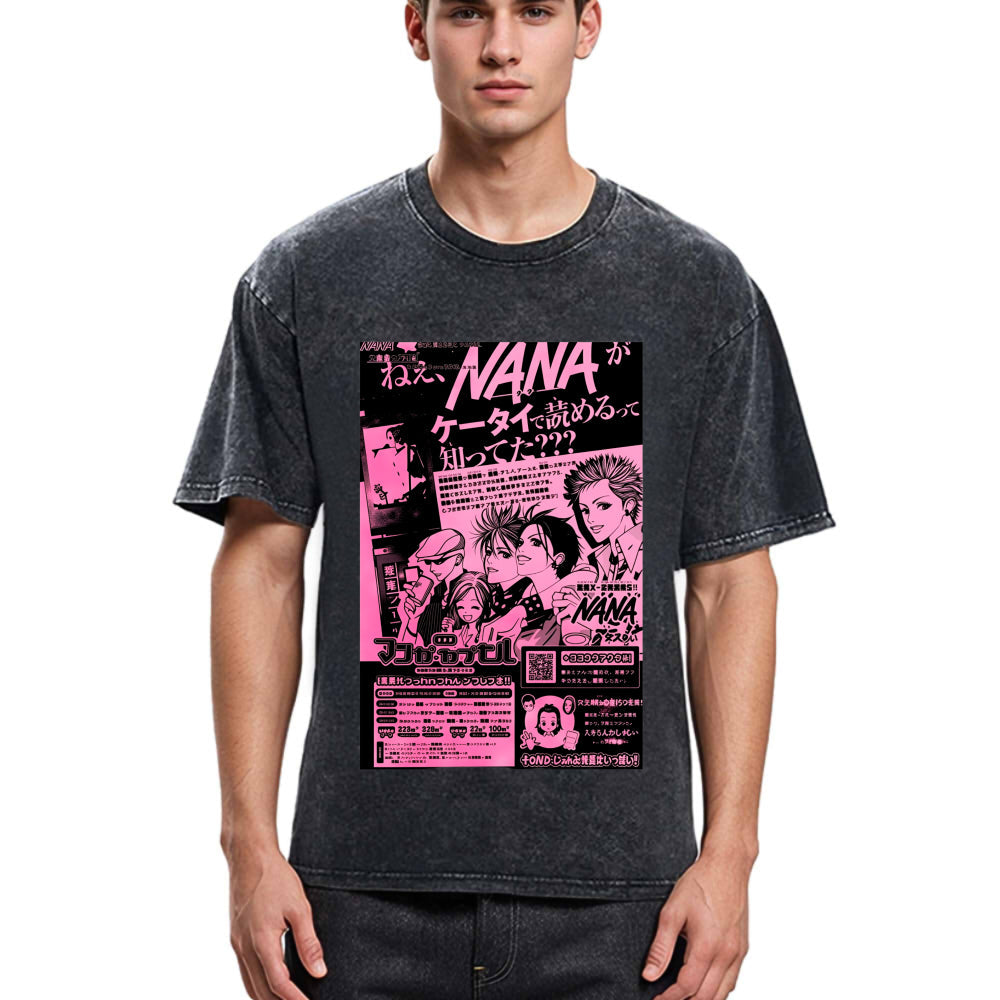 Tokyosol Nana Black Stone Washed T-Shirt