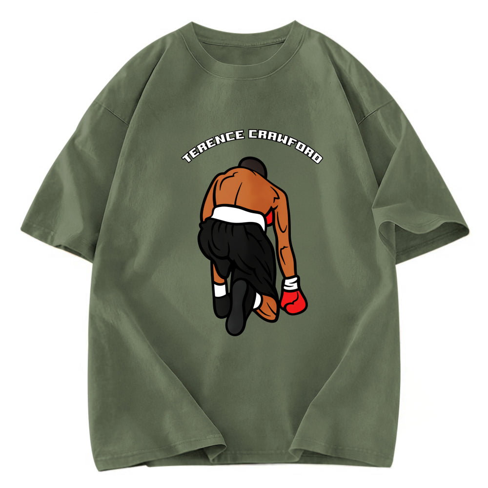 Tokyosol Terence Crawford Boxing Cartoon Art Washed T-Shirt