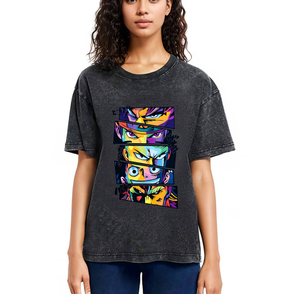 Tokyosol Anime Legends In Pop Art Washed T-Shirt