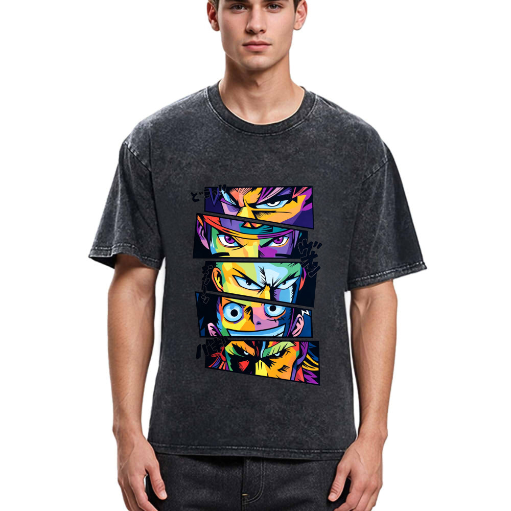 Tokyosol Anime Legends In Pop Art Washed T-Shirt