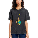 Tokyosol Dog Playing Rugby Washed T-Shirt