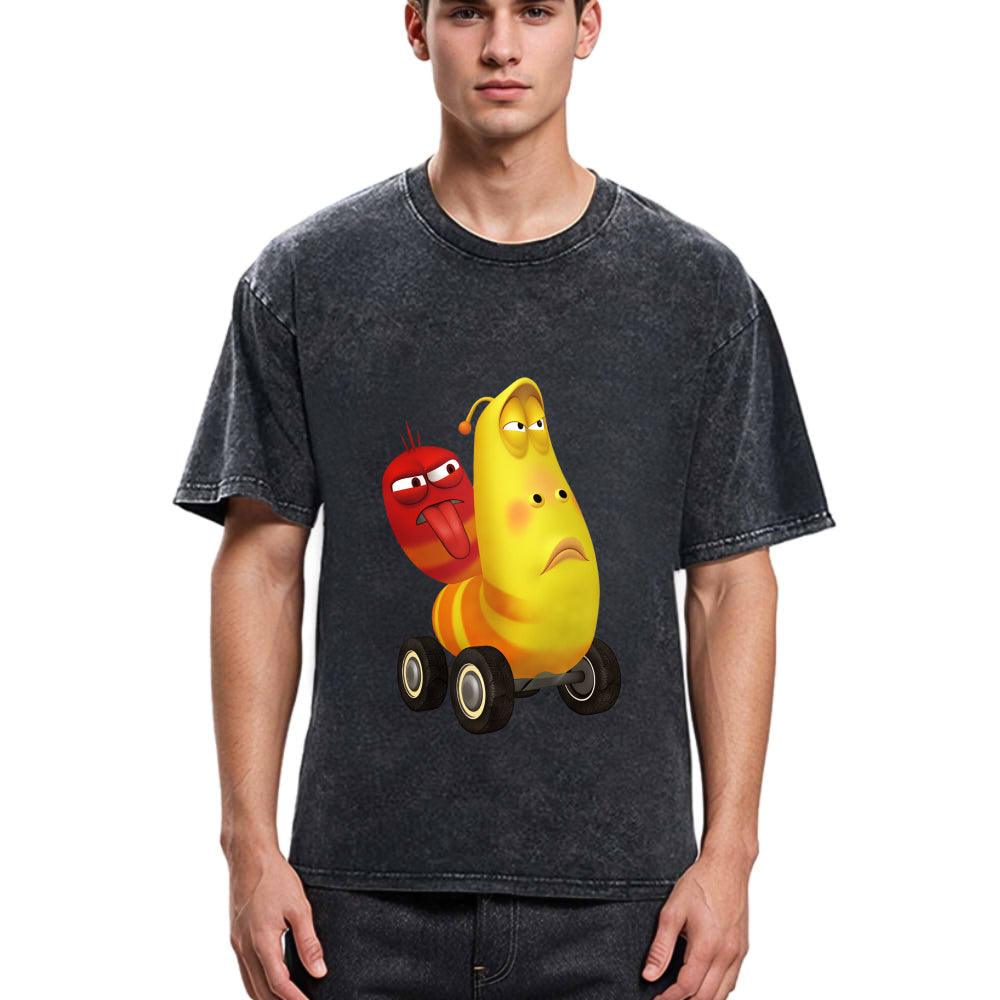 Tokyosol Larve Red and Yellow on The Car Washed T-Shirt