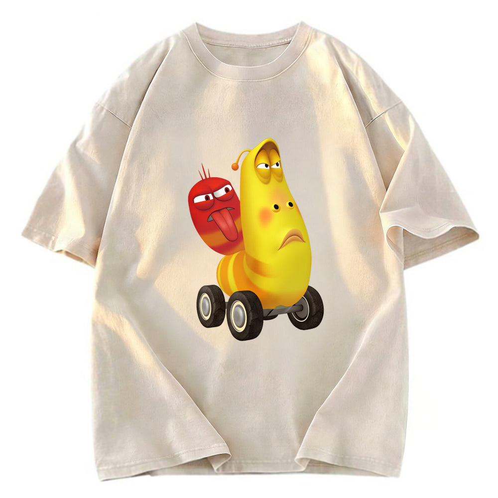 Tokyosol Larve Red and Yellow on The Car Washed T-Shirt