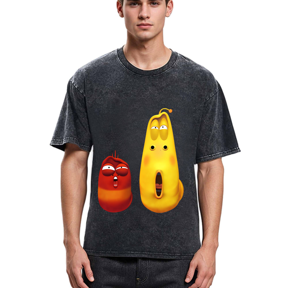 Tokyosol Smiling Larve Red and Yellow Washed T-Shirt