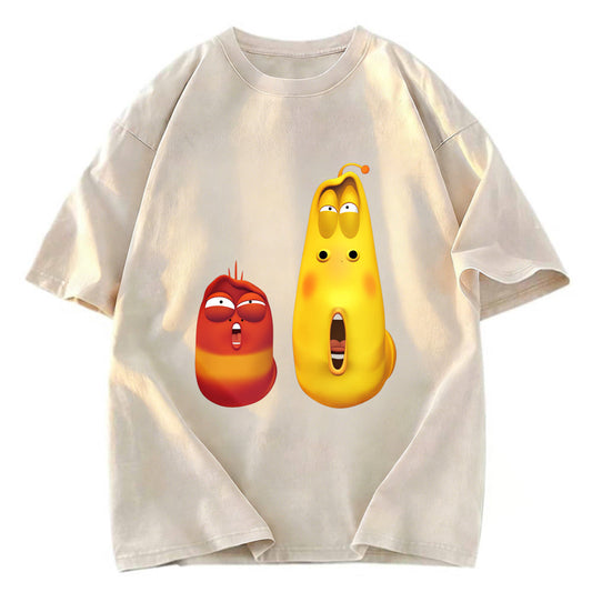 Tokyosol Smiling Larve Red and Yellow Washed T-Shirt