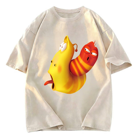 Tokyosol Larve Red and Yellow Washed T-Shirt