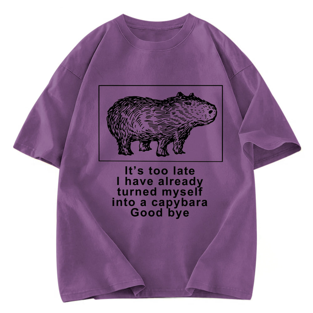 Tokyosol I Have Turned Myself Into A Capybara Washed T-Shirt