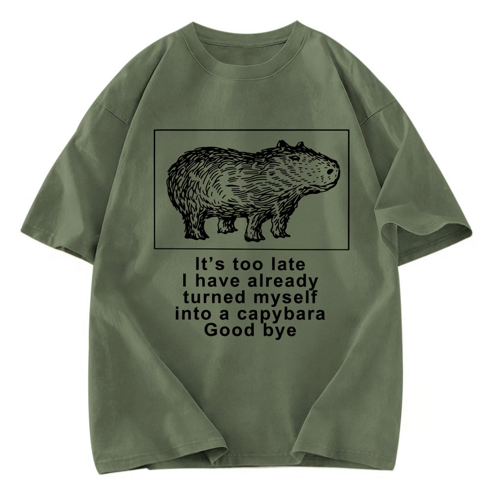 Tokyosol I Have Turned Myself Into A Capybara Washed T-Shirt