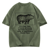 Tokyosol I Have Turned Myself Into A Capybara Washed T-Shirt
