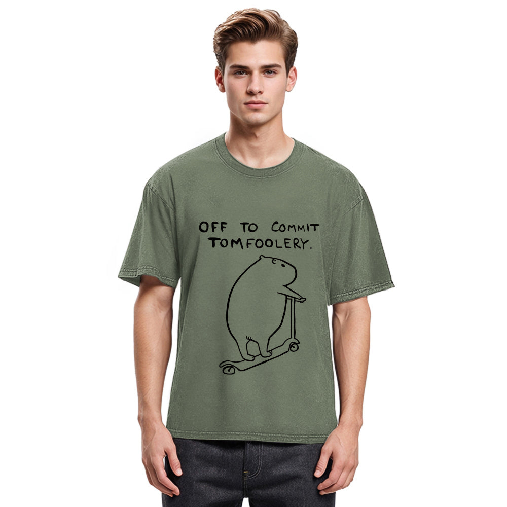 Tokyosol Capybara Is Ready Washed T-Shirt