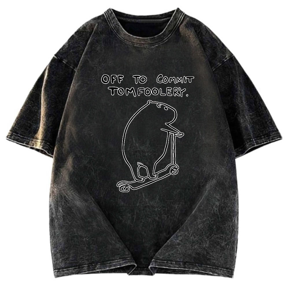 Tokyosol Capybara Is Ready Washed T-Shirt