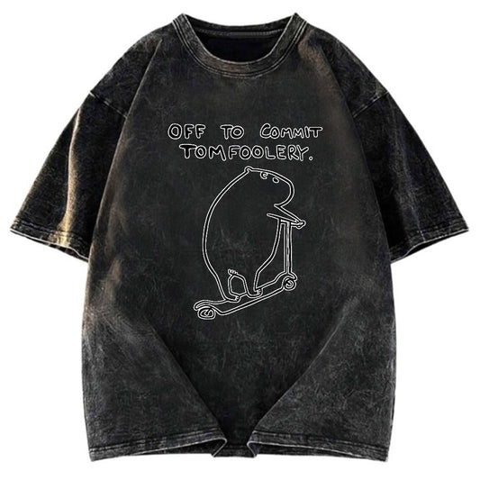 Tokyosol Capybara Is Ready Washed T-Shirt
