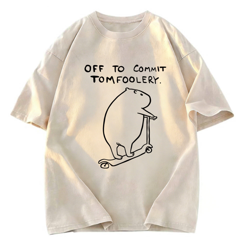 Tokyosol Capybara Is Ready Washed T-Shirt