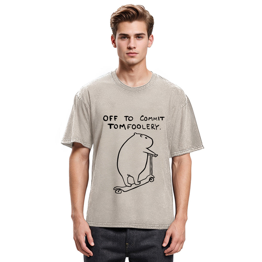 Tokyosol Capybara Is Ready Washed T-Shirt