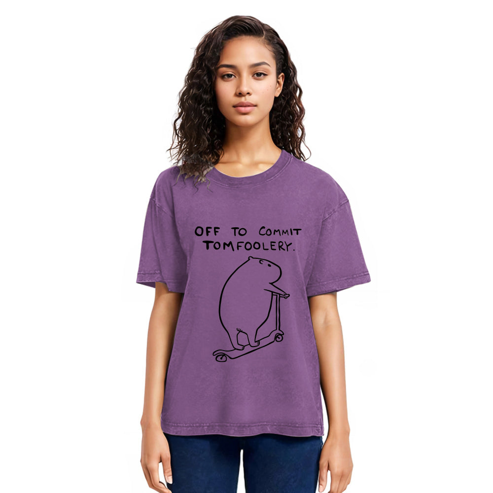 Tokyosol Capybara Is Ready Washed T-Shirt