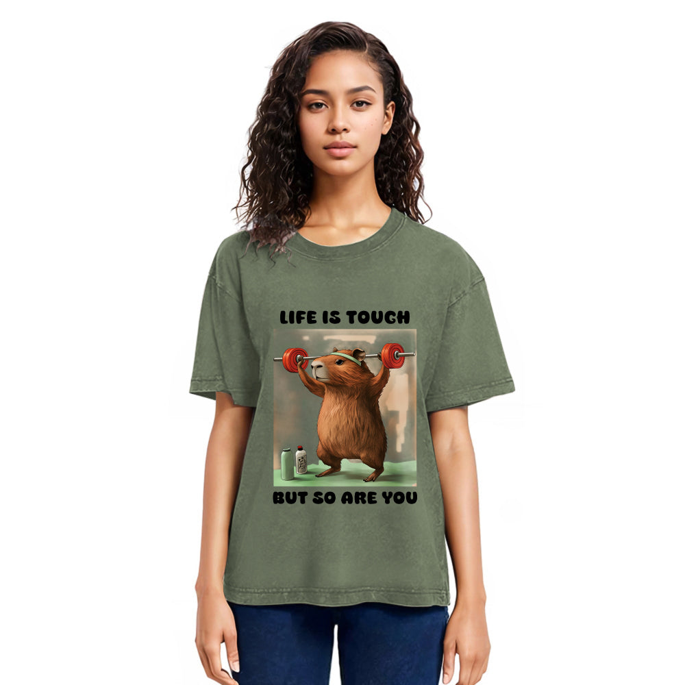 Tokyosol Capybara Lifting Washed T-Shirt