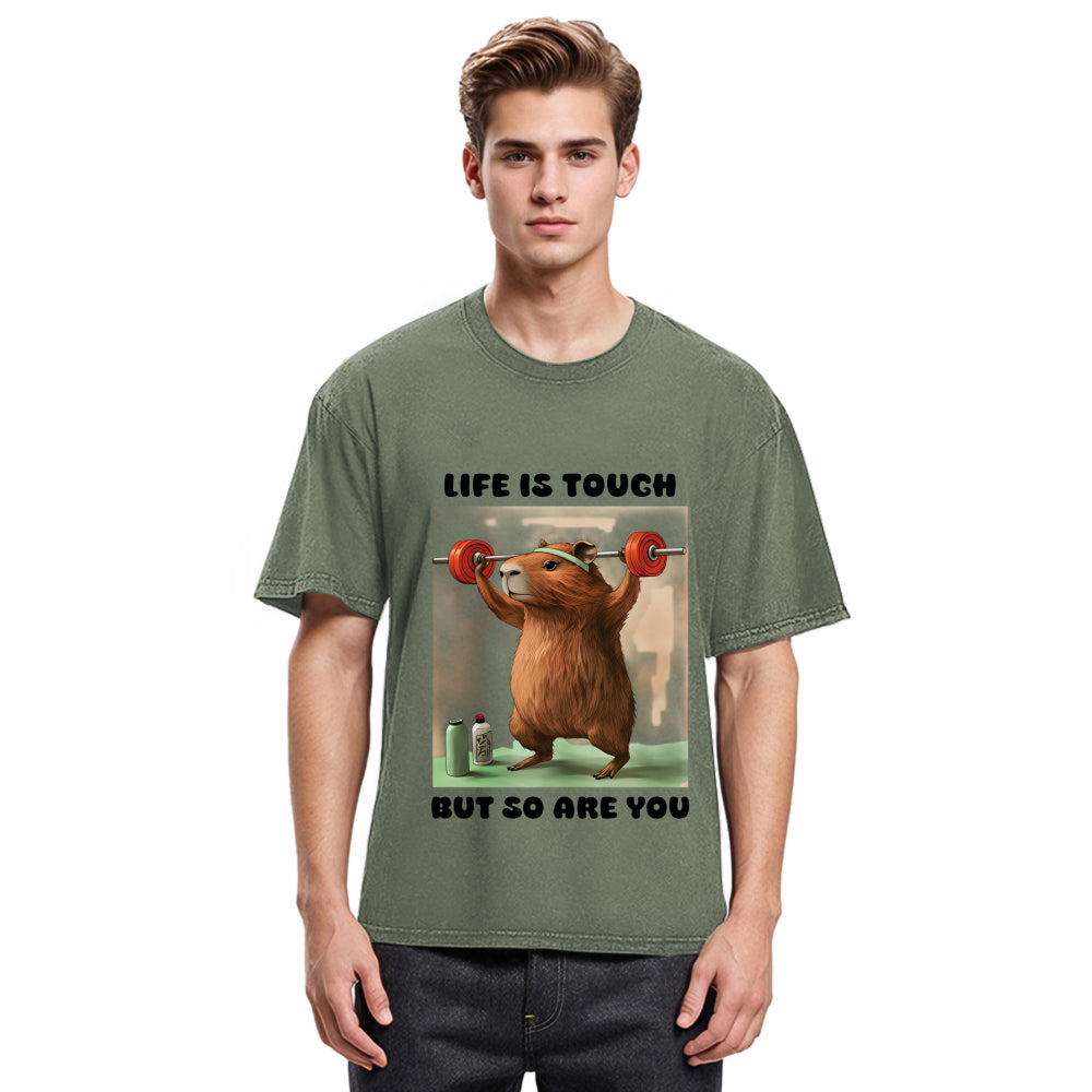 Tokyosol Capybara Lifting Washed T-Shirt