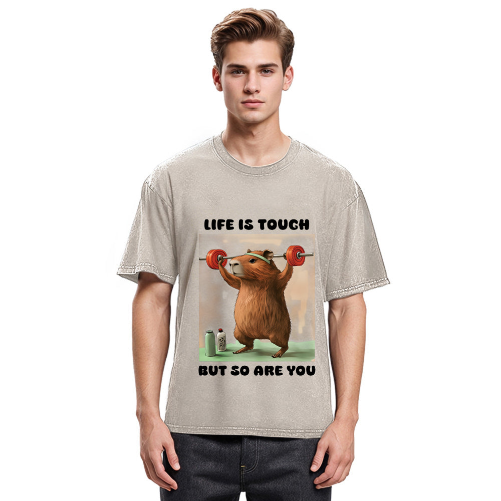 Tokyosol Capybara Lifting Washed T-Shirt