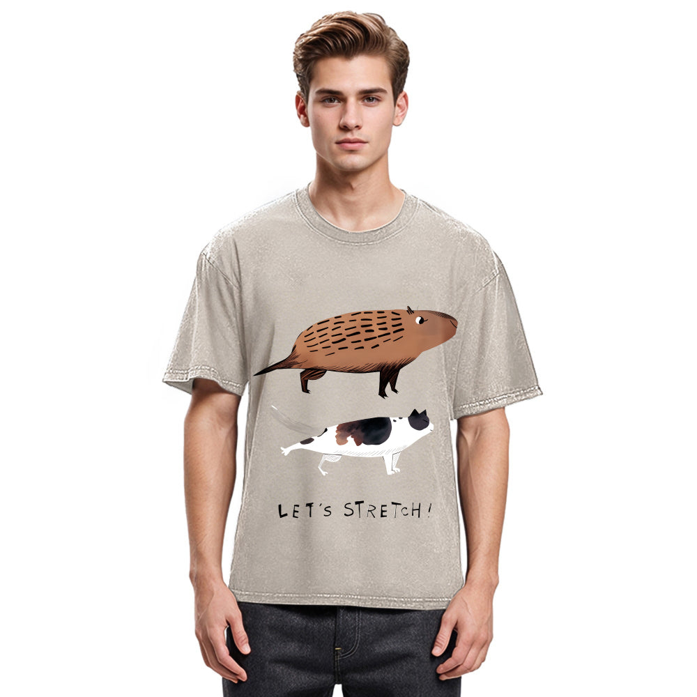 Tokyosol Let's Stretch Together Washed T-Shirt