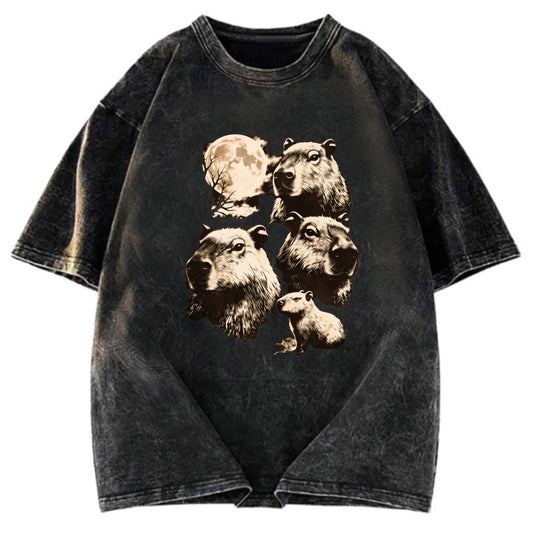 Tokyosol Capybara Full Moon Washed T-Shirt