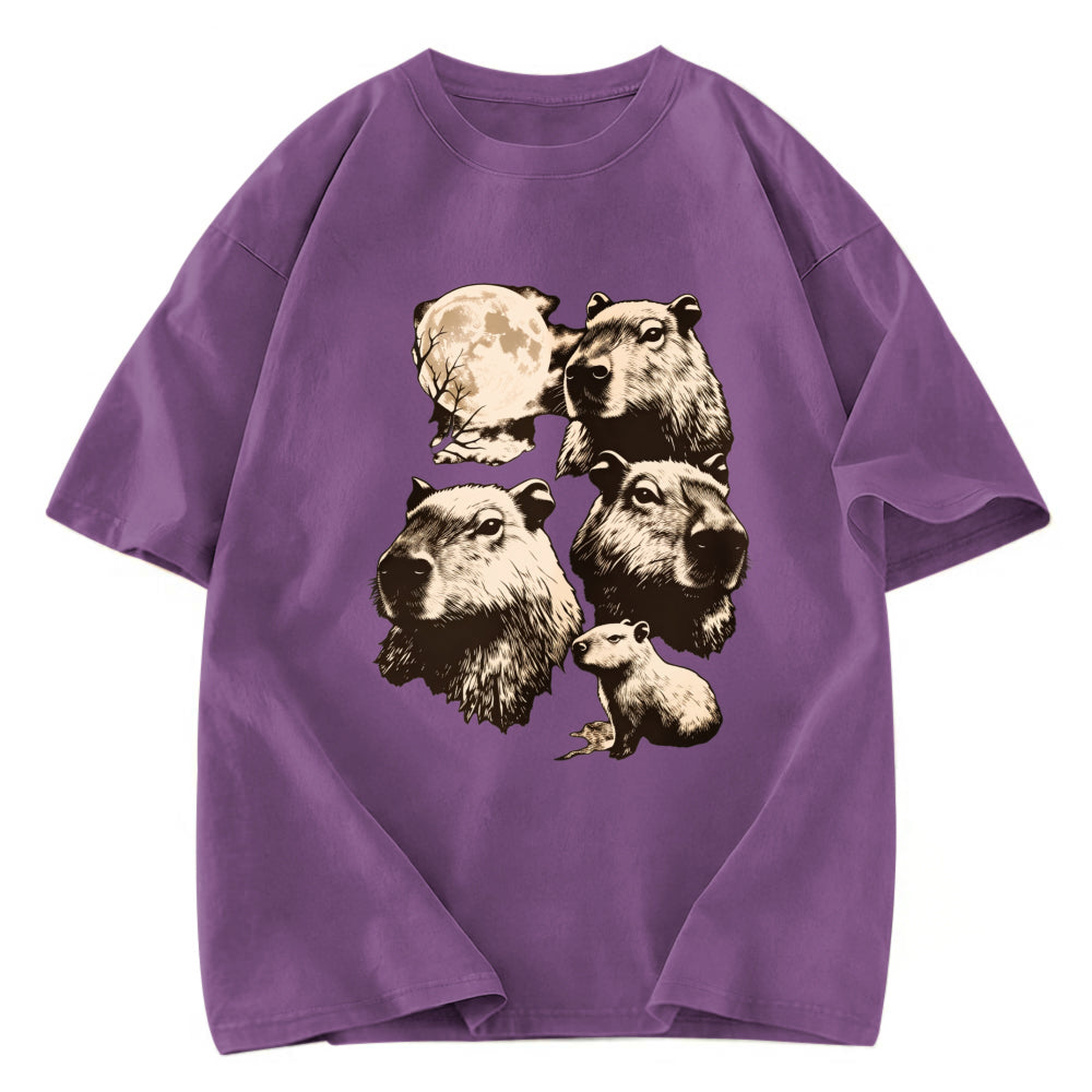 Tokyosol Capybara Full Moon Washed T-Shirt