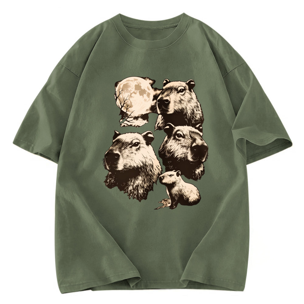 Tokyosol Capybara Full Moon Washed T-Shirt
