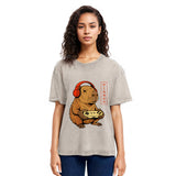 Tokyosol Japanese Gamer Capybara Washed T-Shirt