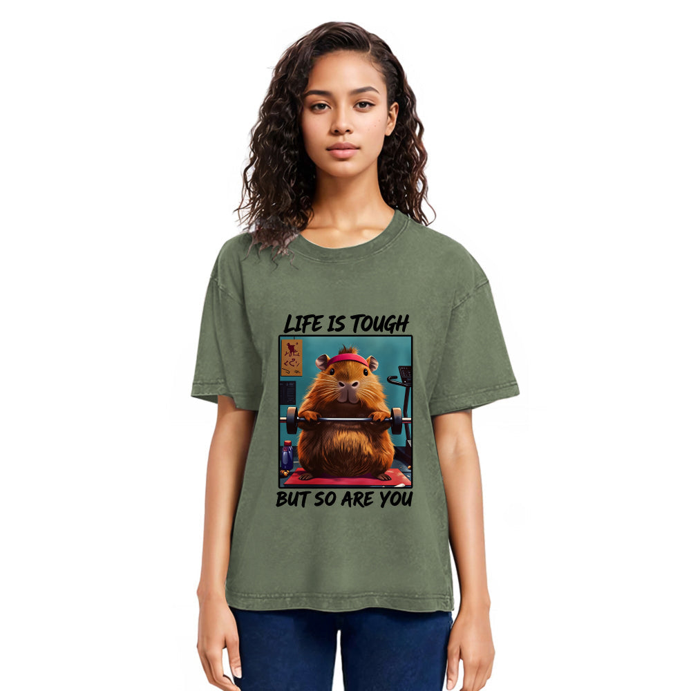 Tokyosol Withstand Tough Funny Washed T-Shirt