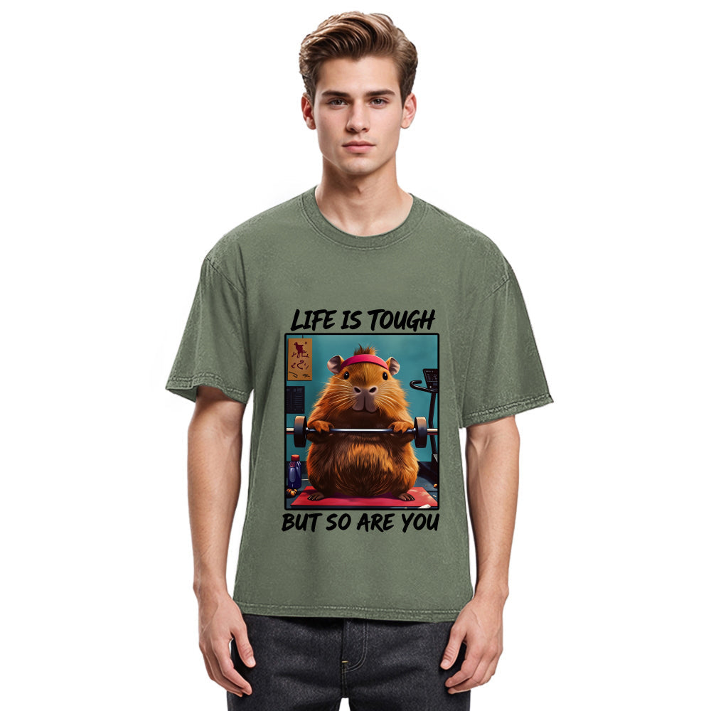 Tokyosol Withstand Tough Funny Washed T-Shirt