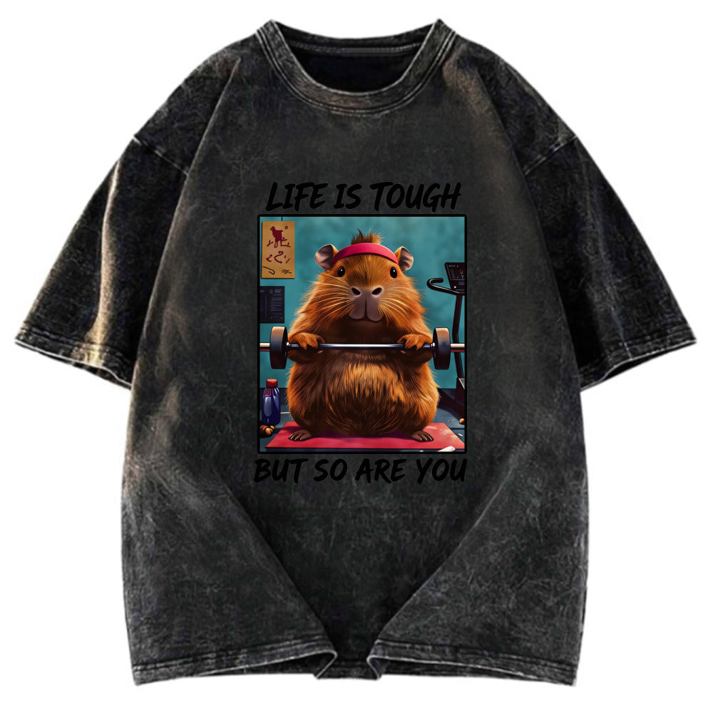 Tokyosol Withstand Tough Funny Washed T-Shirt
