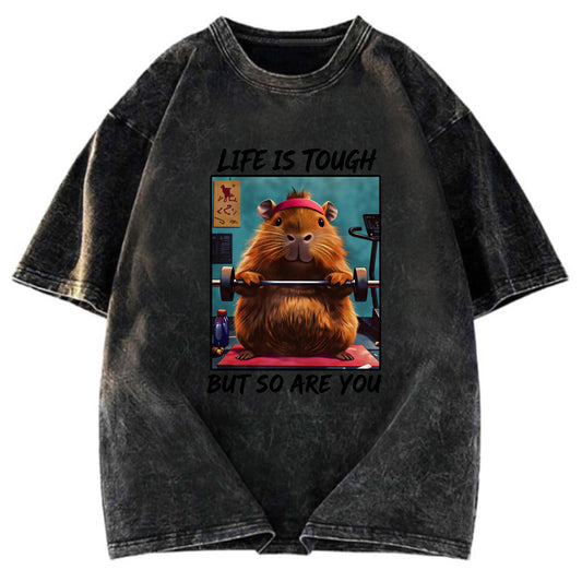 Tokyosol Withstand Tough Funny Washed T-Shirt