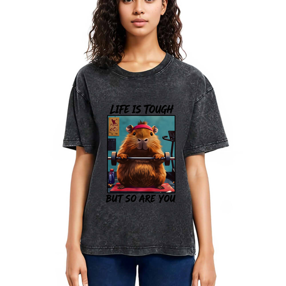 Tokyosol Withstand Tough Funny Washed T-Shirt