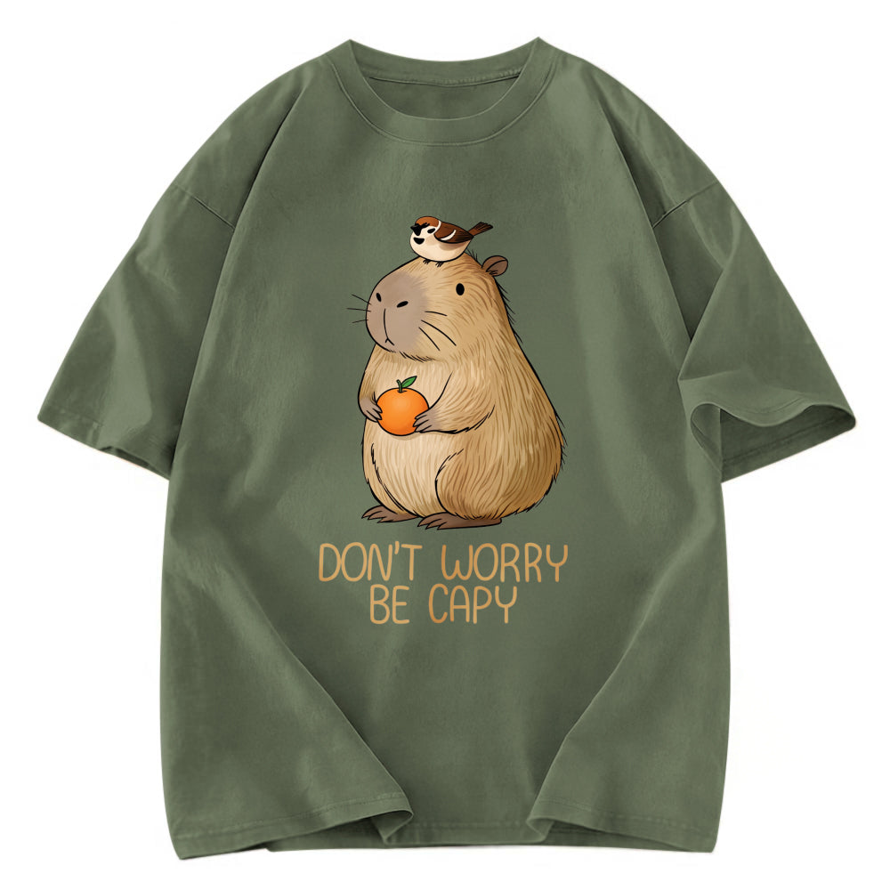 Tokyosol Capybaras Don't Worry Washed T-Shirt