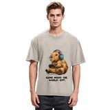 Tokyosol Capybara Life:Paused.Game:ON. Washed T-Shirt