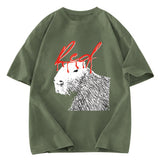 Tokyosol Whole Lotta Red Hip-Hop Capybara Washed T-Shirt