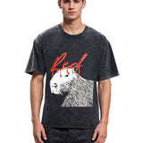 Tokyosol Whole Lotta Red Hip-Hop Capybara Washed T-Shirt