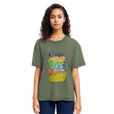 Tokyosol Colorful Capybaras Washed T-Shirt