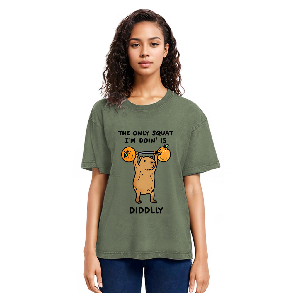 Tokyosol Diddly Capybara Washed T-Shirt